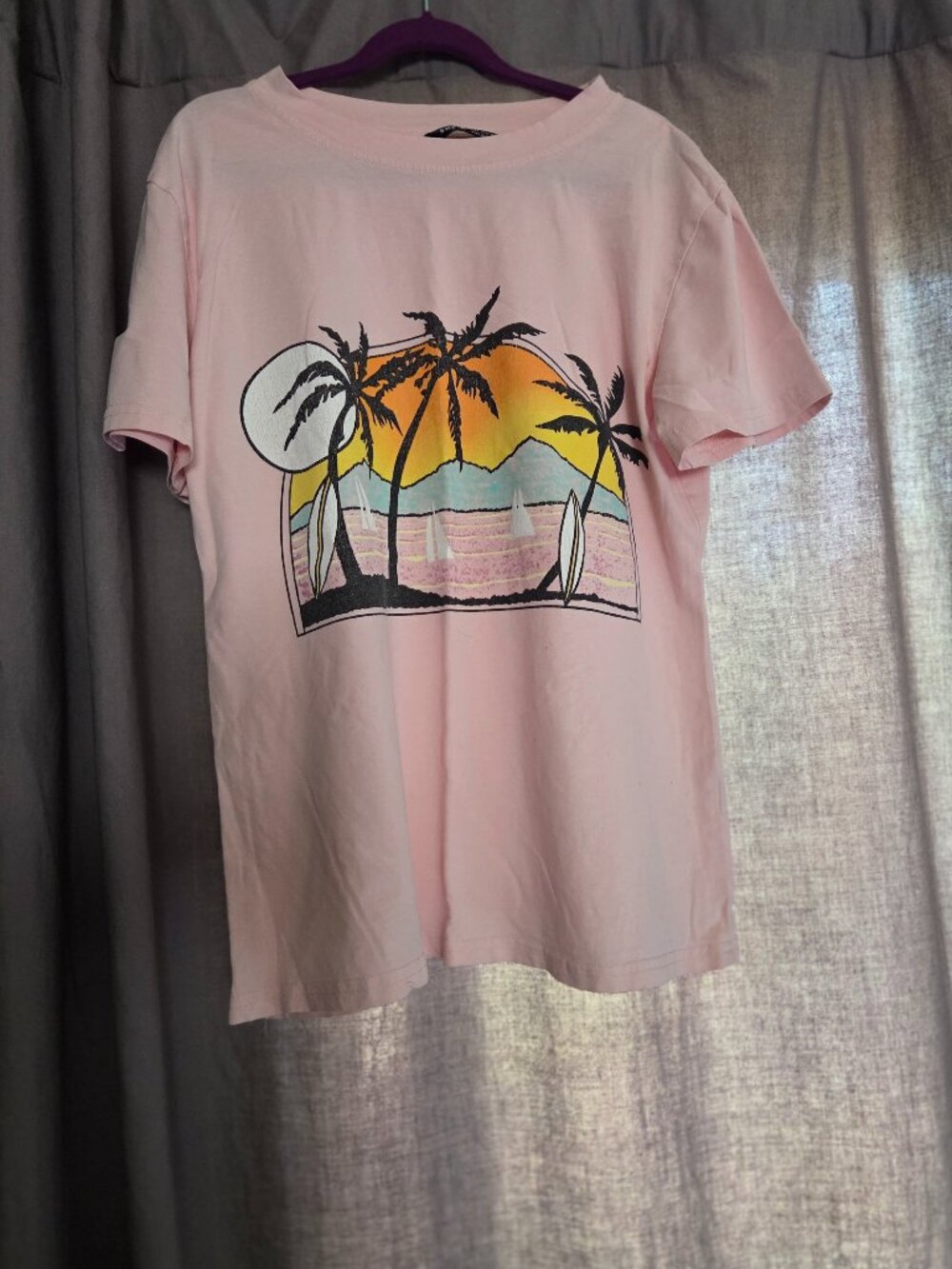 Women's Palm Tree Summer Beach T-Shirt Tropical Vacation Tee